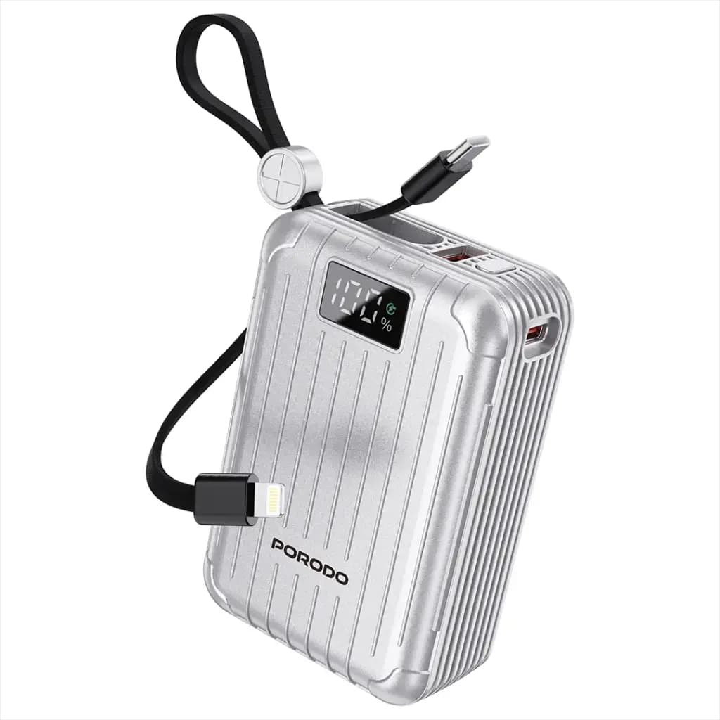 پاوربانک 10000 هزار 20 وات پرودو مدل PORODO PETITE 10000mAhPD 20W DISPLAY
