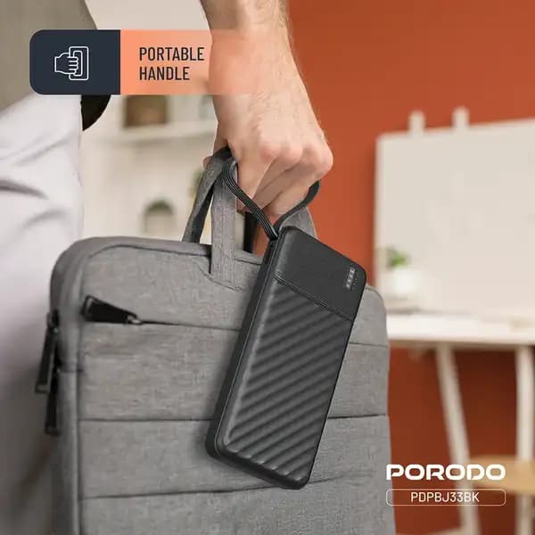 پاوربانک 10000 هزار 10 وات پیانو پرودو مدل Porodo Piano 10000mAh 10w PDPBJ33BK — تصویر ۵