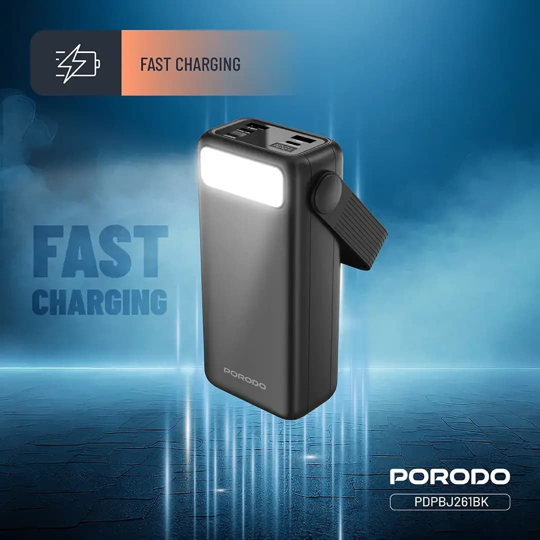 پاوربانک 80000 هزار 20 وات لارا پرودو مدل PORODO LARA 80000 20W POWER BANK PDPBJ261BK — تصویر ۸