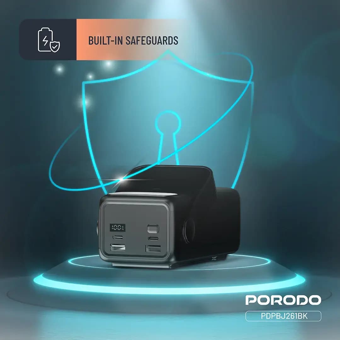 پاوربانک 80000 هزار 20 وات لارا پرودو مدل PORODO LARA 80000 20W POWER BANK PDPBJ261BK — تصویر ۱۱