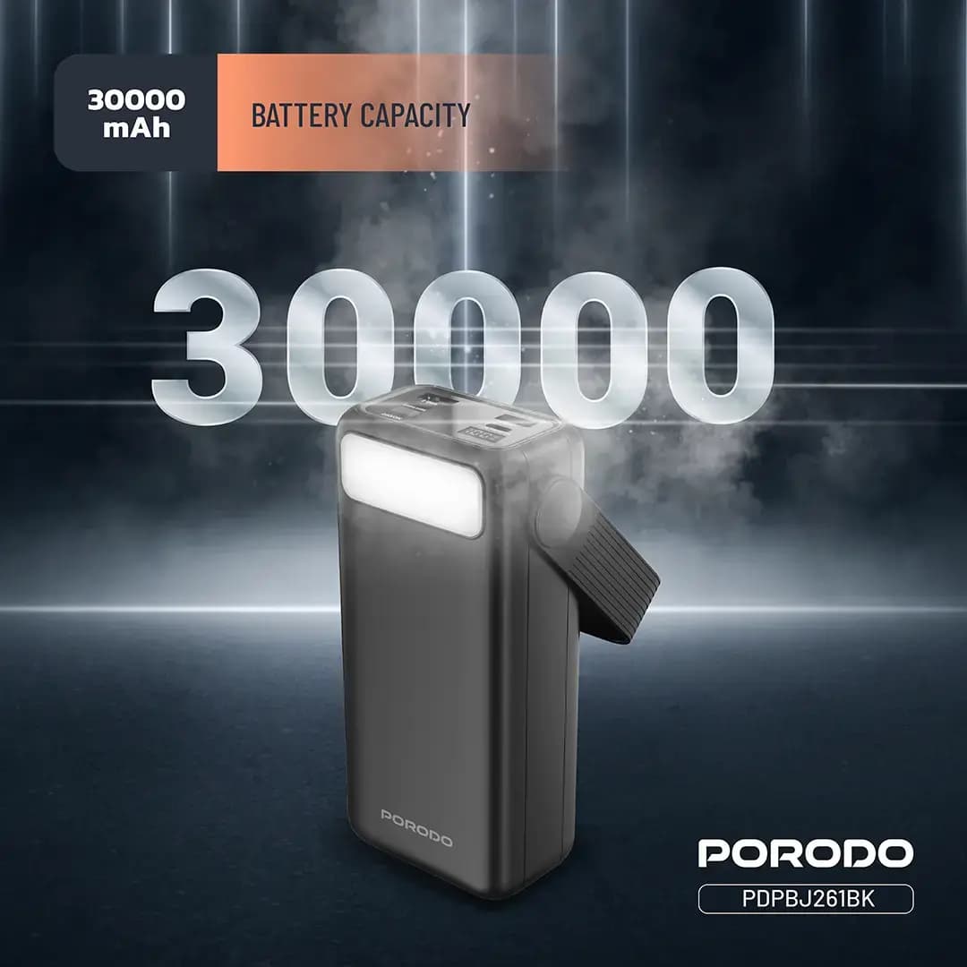 پاوربانک 80000 هزار 20 وات لارا پرودو مدل PORODO LARA 80000 20W POWER BANK PDPBJ261BK — تصویر ۱۲
