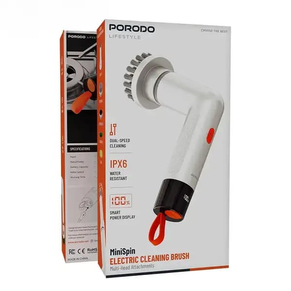 کارواش همراه پرودو مدل Porodo MiniSpin Electric Cleaning Brush PDS3CBWH — تصویر ۵