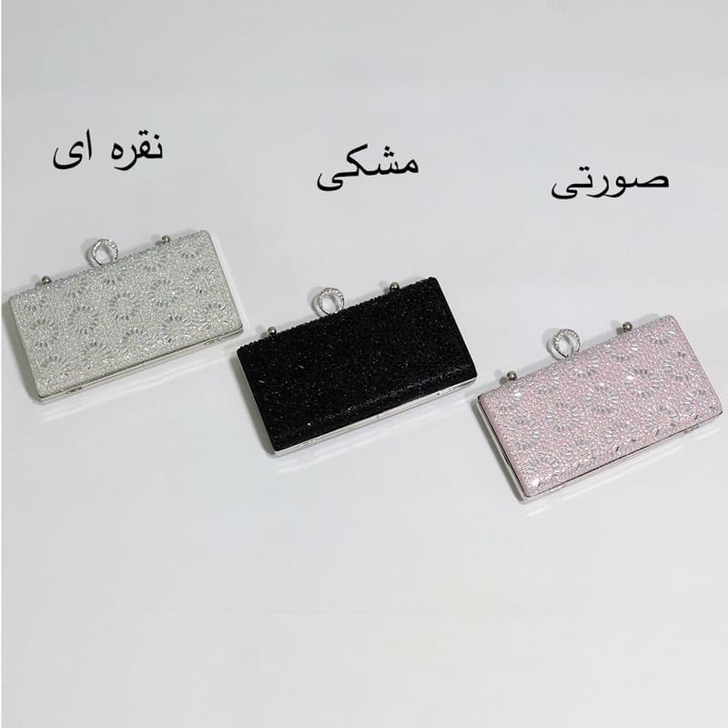 کیف دوشی زنانه مدل نگین دار کد 1110 — تصویر ۲