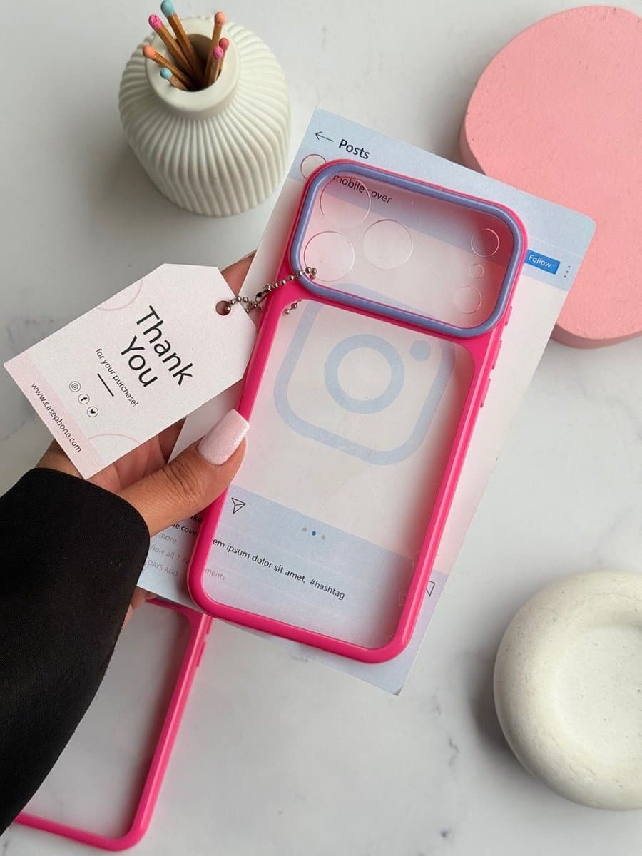 قاب Pink Frame (کدC2333) مناسب برای iPhone 16 — تصویر ۲