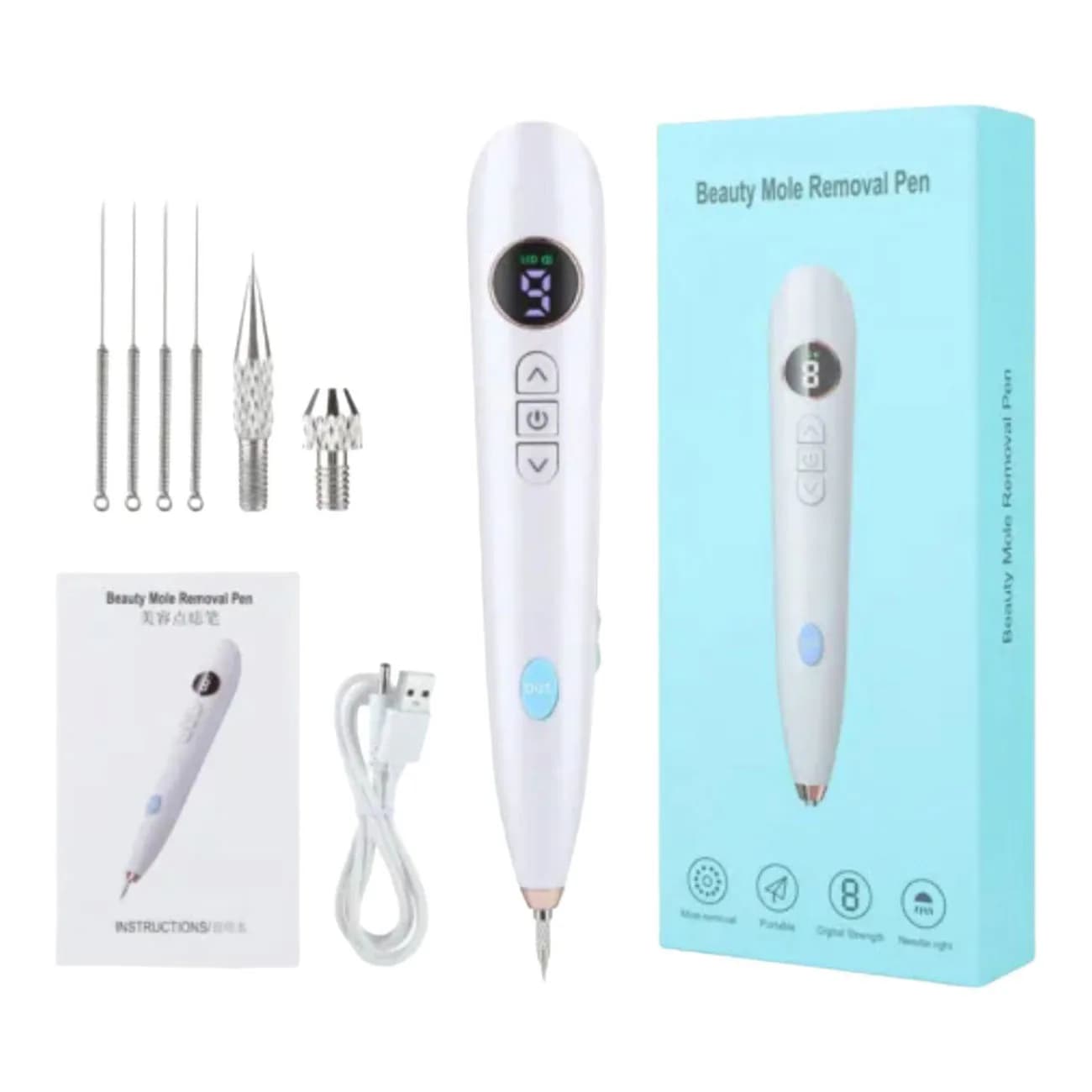 بیوتی پن ۹ قدرته چراغ دار MOLE REMOVAL PEN