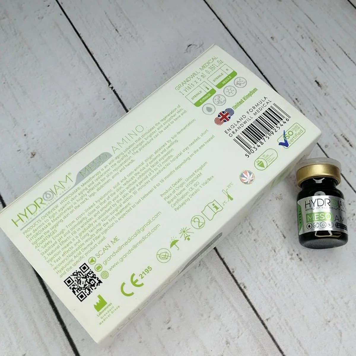 کوکتل مزو 18 آمینو اسید هیدرویام hydroiam حجم 5 میلی لیتر — تصویر ۵