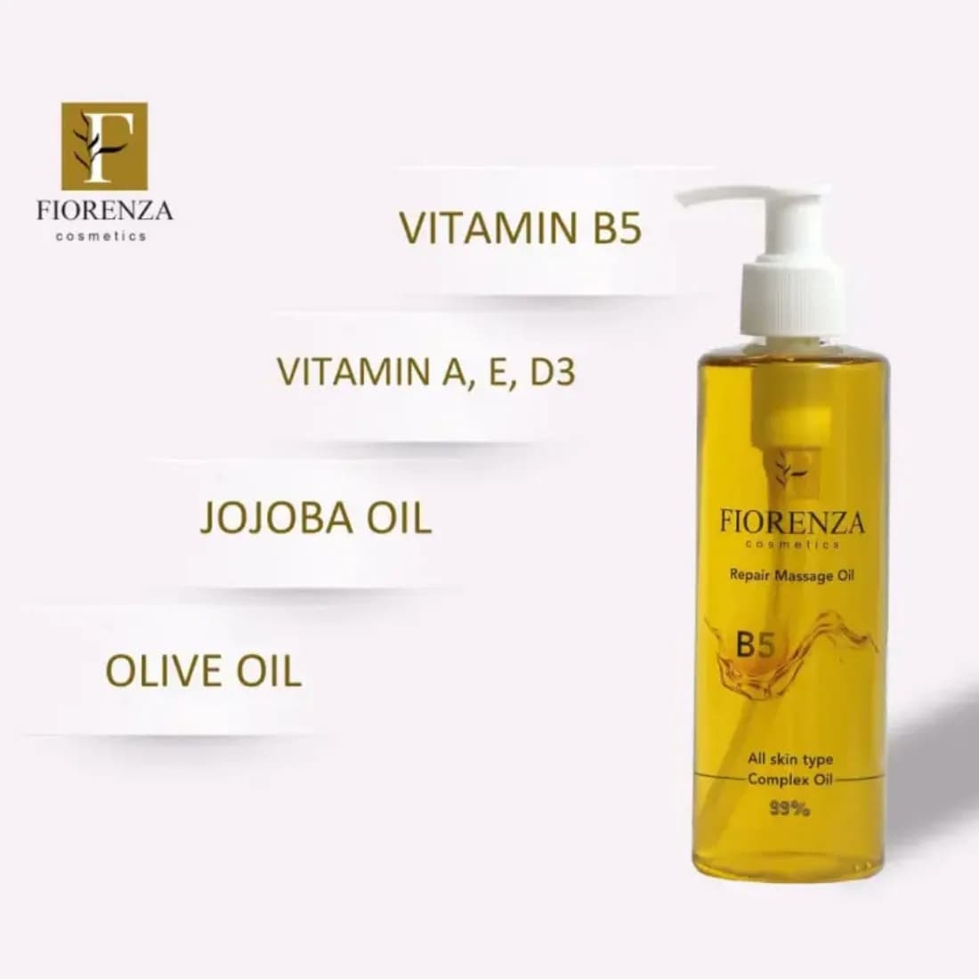 روغن ماساژ صورت و بدن فیورنزا Fiorenza حجم 250 میلی لیتر — تصویر ۲