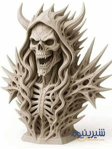 مجسمه کلکسیونی جمجمه ارباب تاریکی Cursed Overlord Bust