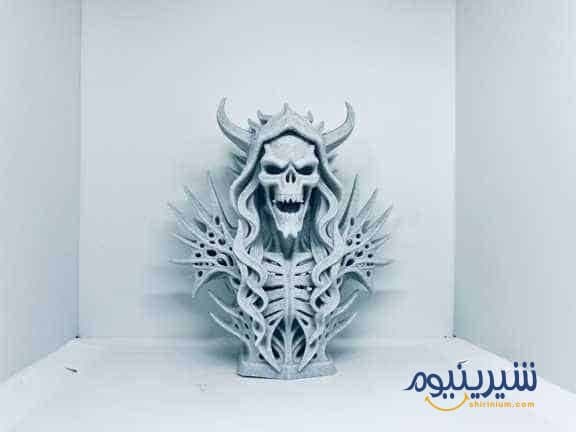 مجسمه کلکسیونی جمجمه ارباب تاریکی Cursed Overlord Bust — تصویر ۲