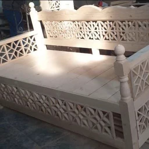 تخت سنتی چوبی تمام گره خام. هزینه ارسال بصورت پس کرایه مبلمان فرنا مدل 1143628