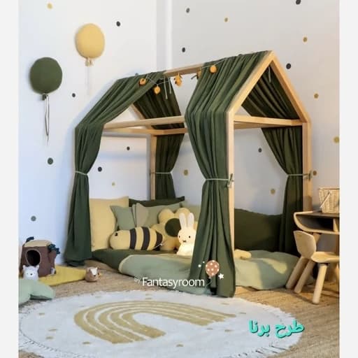 تخت کودک مینیمال و کم جاطرح برنا. هزینه ارسال بصورت پس کرایه مبلمان فرنا مدل 1143625