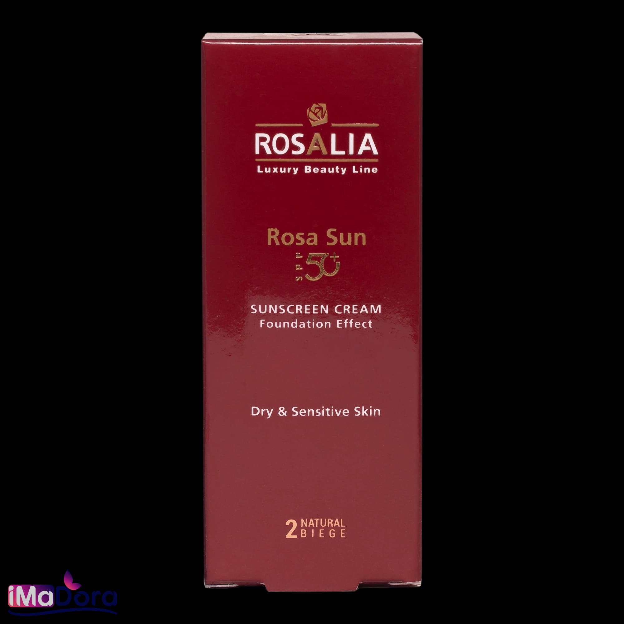 کرم ضد آفتاب بژ طبیعی رزالیا مناسب پوست خشک و حساس +SPF50 — تصویر ۴