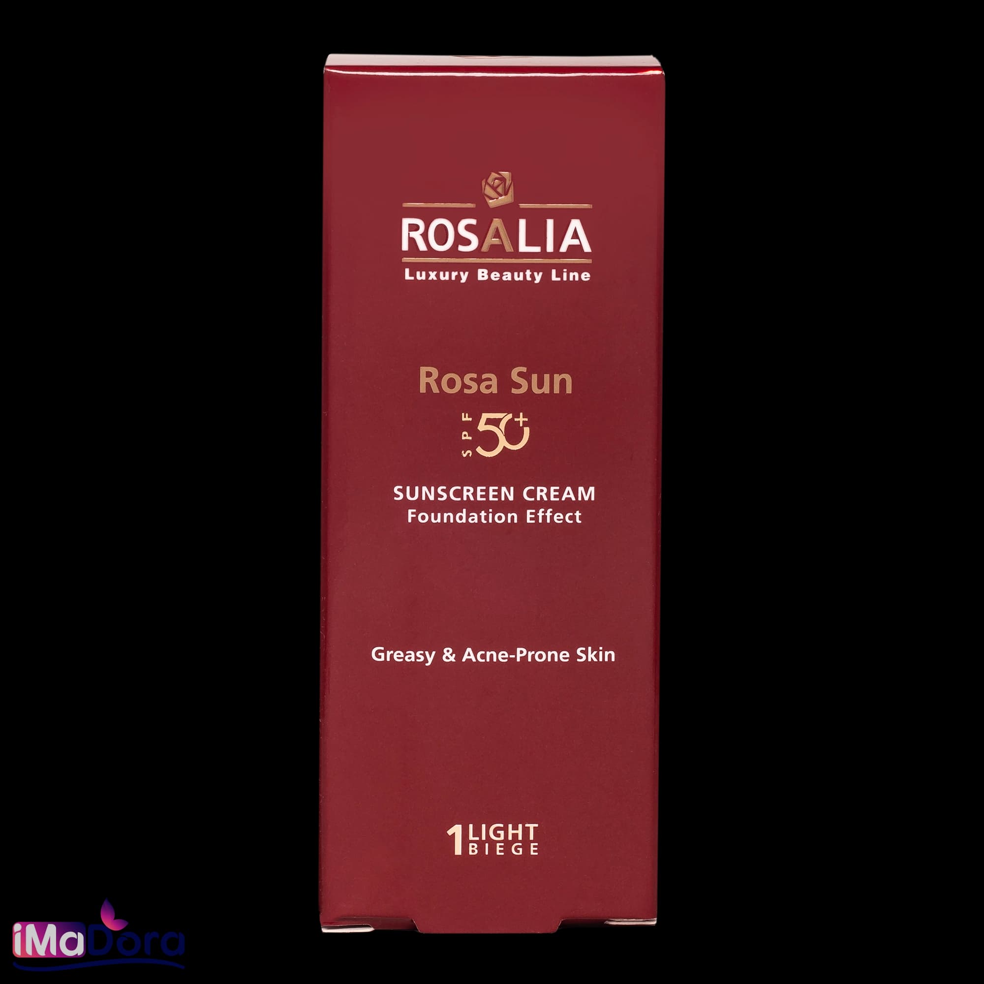 کرم ضد آفتاب بژ روشن رزالیا مناسب پوست چرب +SPF50 — تصویر ۴
