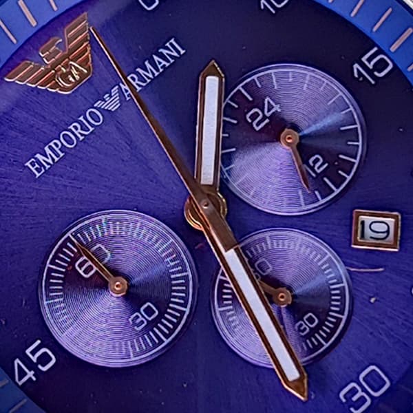 ساعت مچی امپریو آرمانی مردانه آبی سه موتوره (Emporio Armani Chronograph) — تصویر ۴