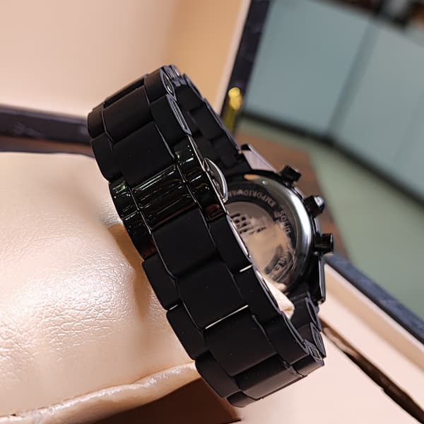 ساعت مچی امپریو آرمانی زنانه مشکی سه موتوره (Emporio Armani Chronograph) — تصویر ۴