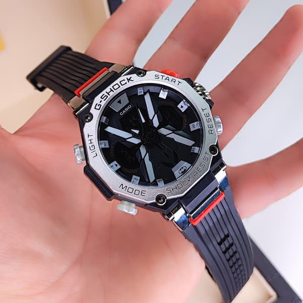 ساعت مچی کاسیو جی شاک ایکس دو زمانه نقره ای مشکی G-Shock (دو موتوره) — تصویر ۶