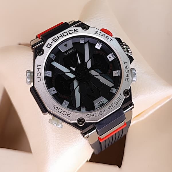 ساعت مچی کاسیو جی شاک ایکس دو زمانه نقره ای مشکی G-Shock (دو موتوره)