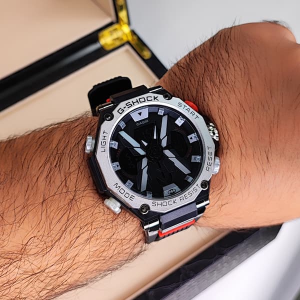 ساعت مچی کاسیو جی شاک ایکس دو زمانه نقره ای مشکی G-Shock (دو موتوره) — تصویر ۳