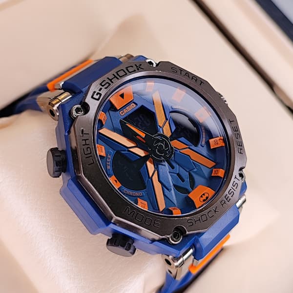 ساعت مچی کاسیو جی شاک ایکس دو زمانه آبی نارنجی G-Shock (دو موتوره) — تصویر ۷