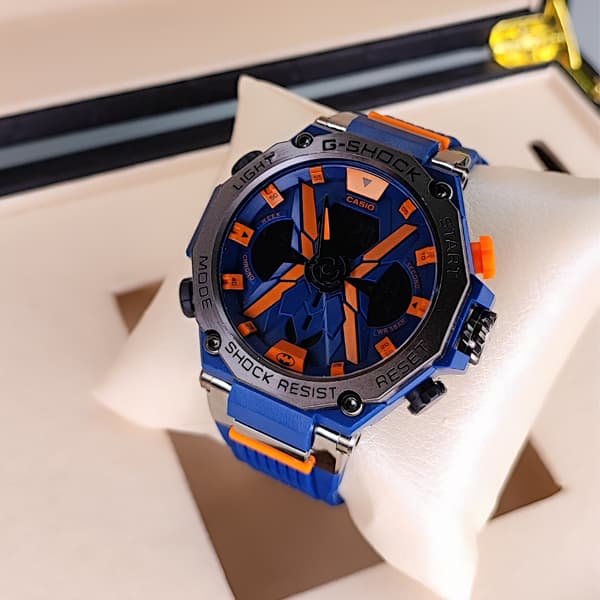 ساعت مچی کاسیو جی شاک ایکس دو زمانه آبی نارنجی G-Shock (دو موتوره) — تصویر ۶