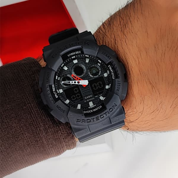 ساعت مچی جیشاک دو زمانه مشکی G-Shock (دو موتوره) — تصویر ۶