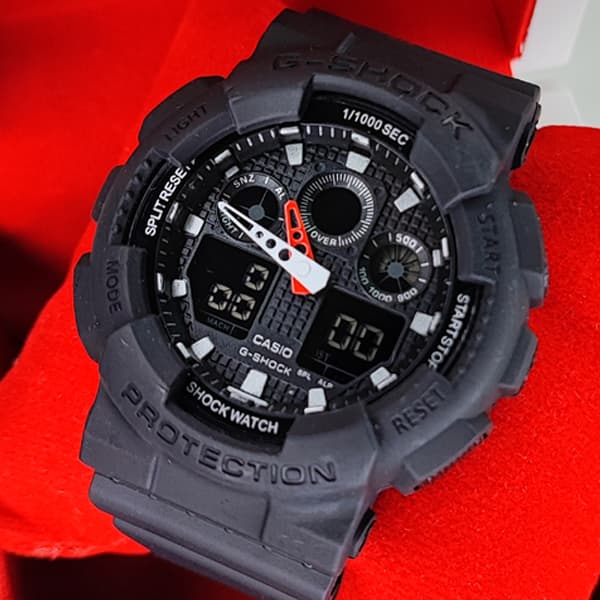ساعت مچی جی‌شاک دو زمانه مشکی G-Shock (دو موتوره)