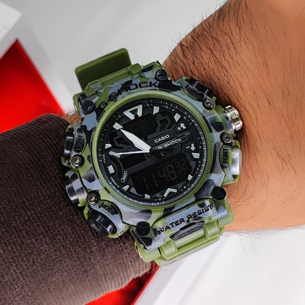 ساعت مچی جی‌شاک دو زمانه ارتشی سبز G-Shock (دو موتوره) — تصویر ۶