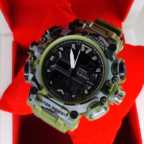 ساعت مچی جی‌شاک دو زمانه ارتشی سبز G-Shock (دو موتوره) — تصویر ۵