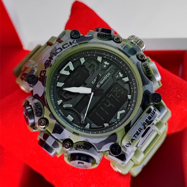ساعت مچی جی‌شاک دو زمانه ارتشی سبز G-Shock (دو موتوره) — تصویر ۴