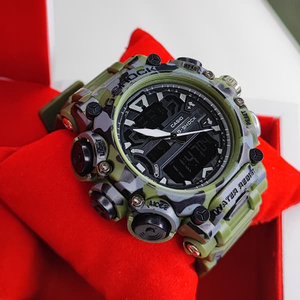 ساعت مچی جی‌شاک دو زمانه ارتشی سبز G-Shock (دو موتوره) — تصویر ۳