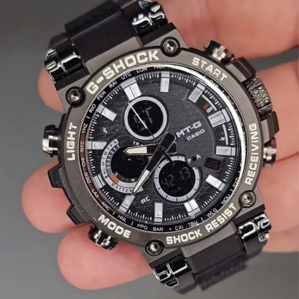 ساعت مچی جی‌شاک دو زمانه مشکی مدل 5544 G-Shock (دو موتوره)