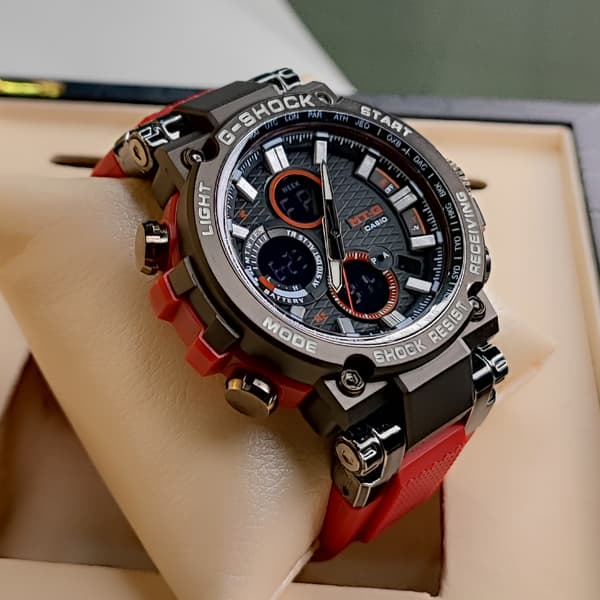 ساعت مچی جیشاک دو زمانه مشکی قرمز مدل 5544 G-Shock (دو موتوره) — تصویر ۳