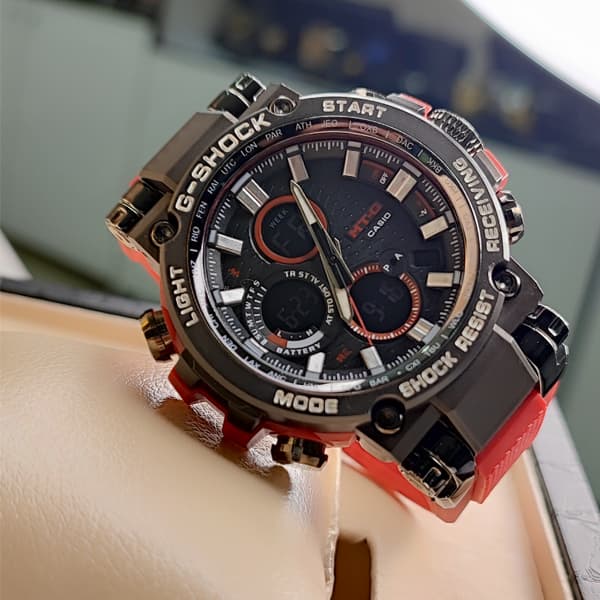 ساعت مچی جیشاک دو زمانه مشکی قرمز مدل 5544 G-Shock (دو موتوره) — تصویر ۸