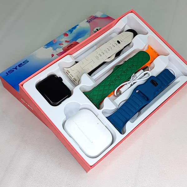 ساعت هوشمند JSYES مدل M44 Mini با صفحه AMOLED (دارای 5عدد بند و هندزفری) — تصویر ۶