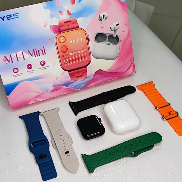 ساعت هوشمند JSYES مدل M44 Mini با صفحه AMOLED (دارای 5عدد بند و هندزفری) — تصویر ۲