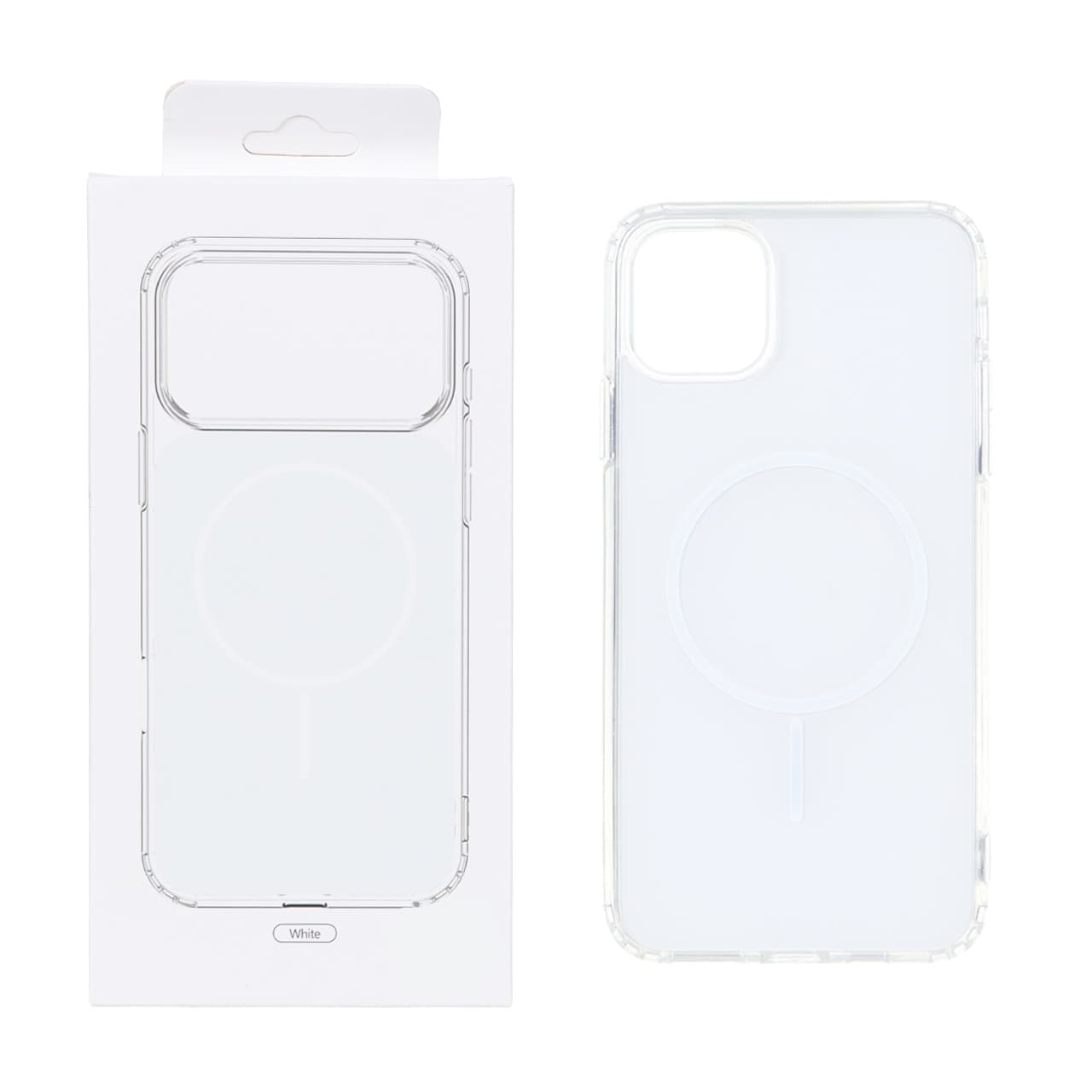 قاب پشت رنگی دور ژله ای با قابلیت شارژ MagSafe مدل Apple iPhone 11 Pro Max – سفید (پک دار)