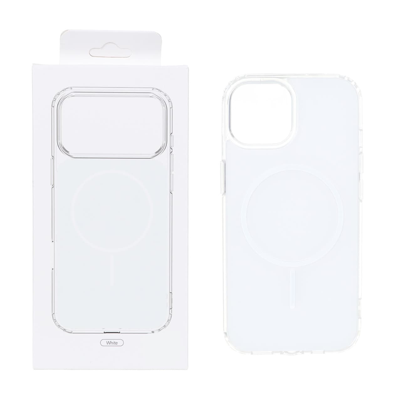قاب پشت رنگی دور ژله ای با قابلیت شارژ MagSafe مدل Apple iPhone 15 / iPhone 14 / iPhone 13 – سفید (پک دار)