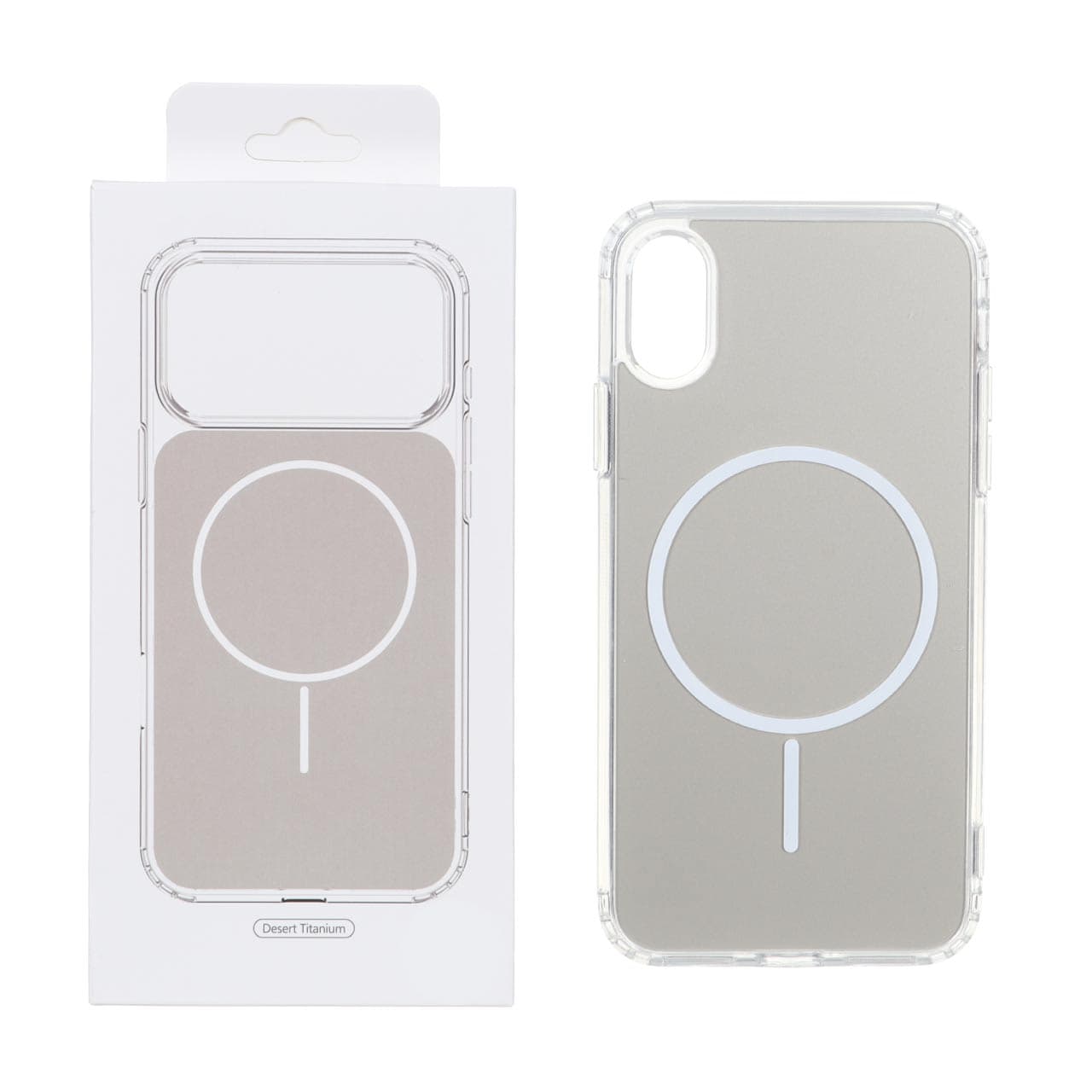 قاب پشت رنگی دور ژله ای با قابلیت شارژ MagSafe مدل Apple iPhone X / iPhone XS – صحرایی (پک دار)