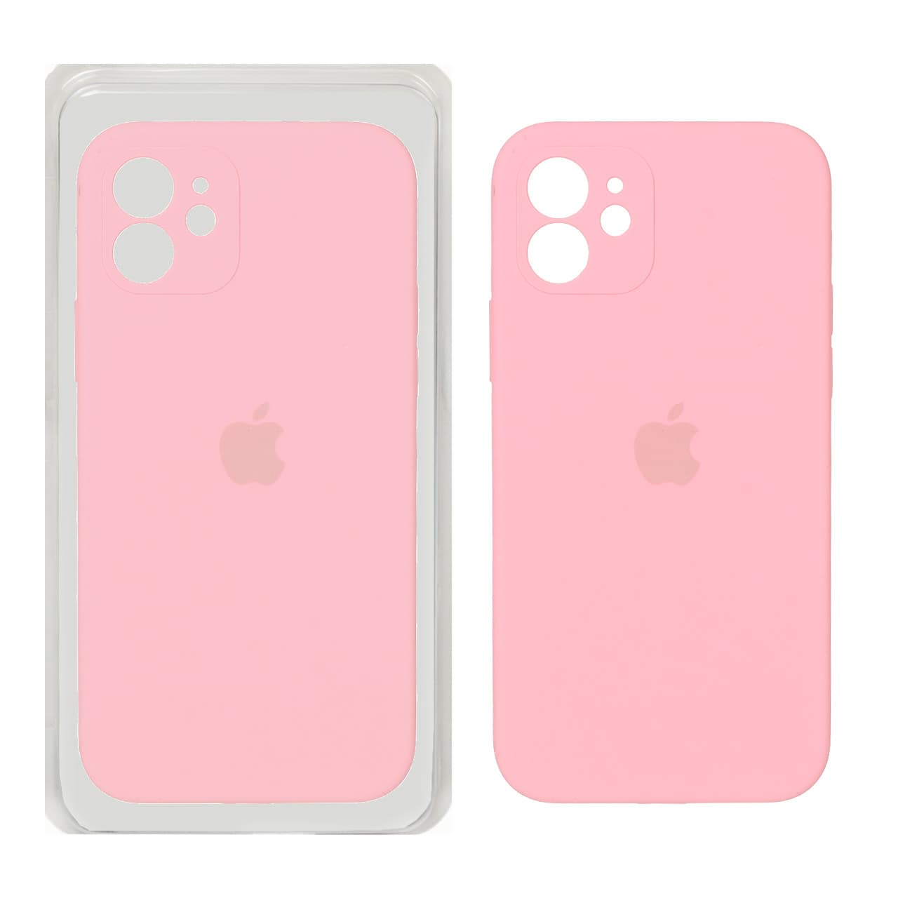 قاب سیلیکونی پاک کنی محافظ لنزدار اورجینال Apple iPhone 12 – صورتی (پک اصلی)