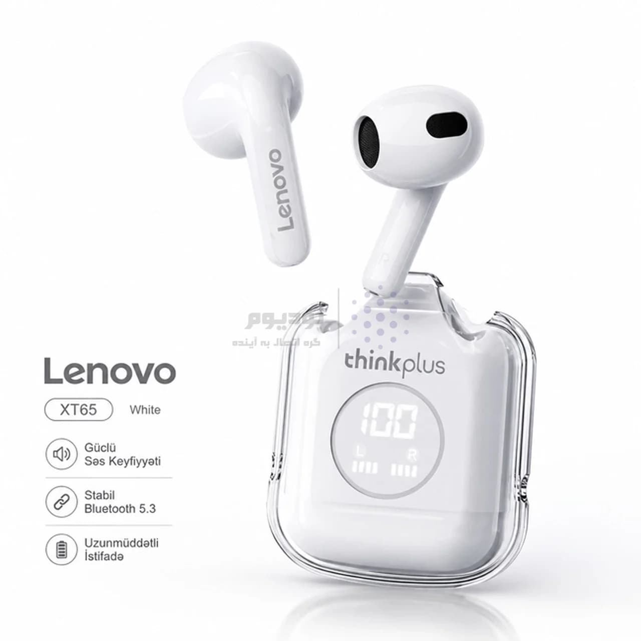 ایرفون بی سیم Lenovo مدل XT65 – سفید – RH — تصویر ۶