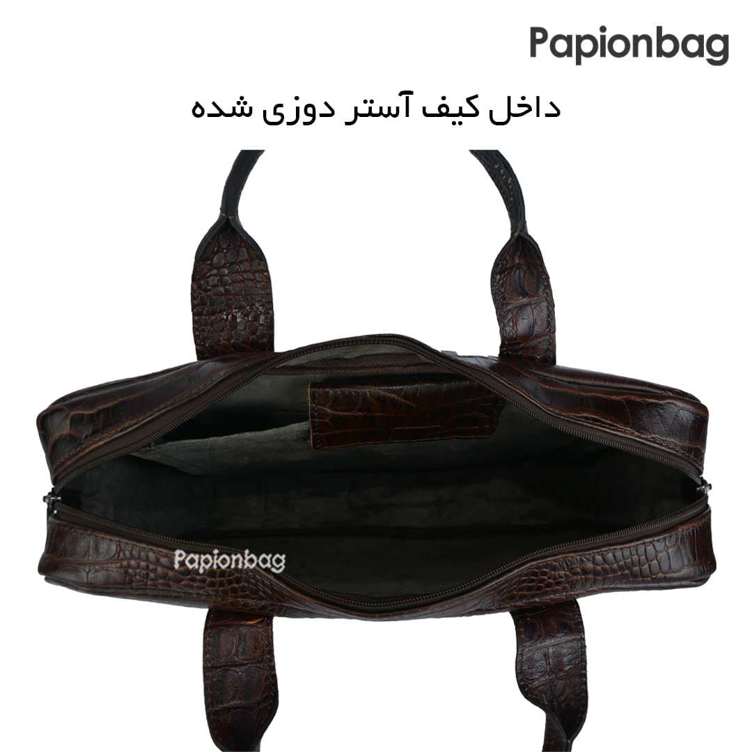 کیف اداری چرم طبیعی اداری کد292+ ویدیو — تصویر ۵