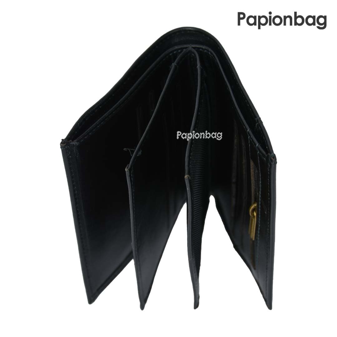کیف پول کتابی چرم طبیعی پولو کد283 (مشکی- عسلی- قهوه ای) — تصویر ۴