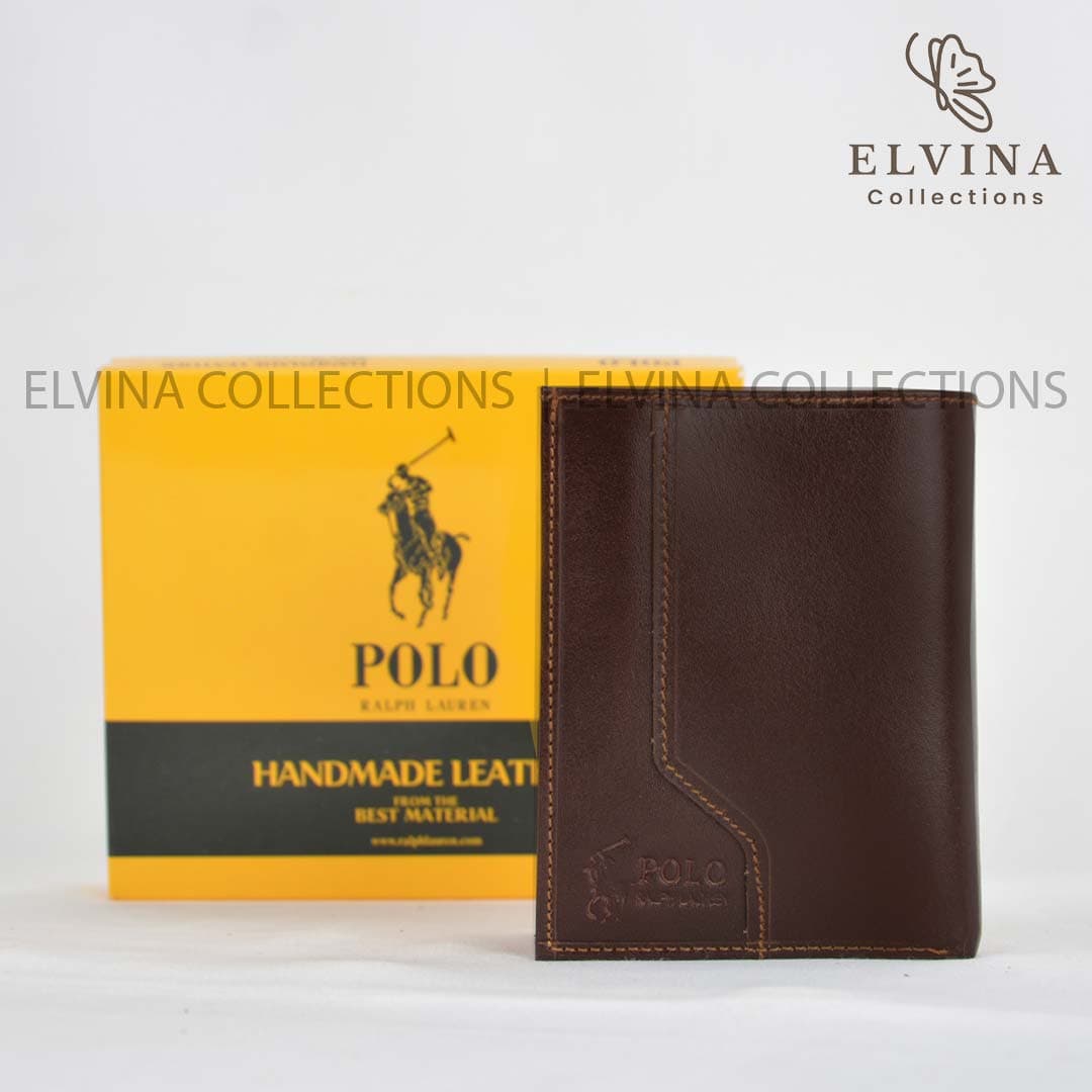 کیف پول کتابی چرم طبیعی پولو کد283 (مشکی- عسلی- قهوه ای) — تصویر ۲