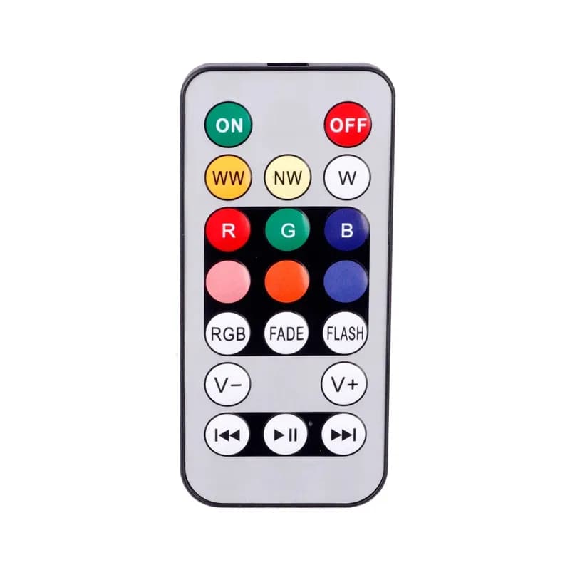 لامپ اسپیکر دار بلوتوثی 15 وات RGB دار New Almas مدل E27 + ریموت — تصویر ۵