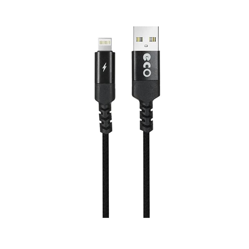 کابل شارژ USB به لایتنینگ 3A فست اکو A-80 طول 1 متر