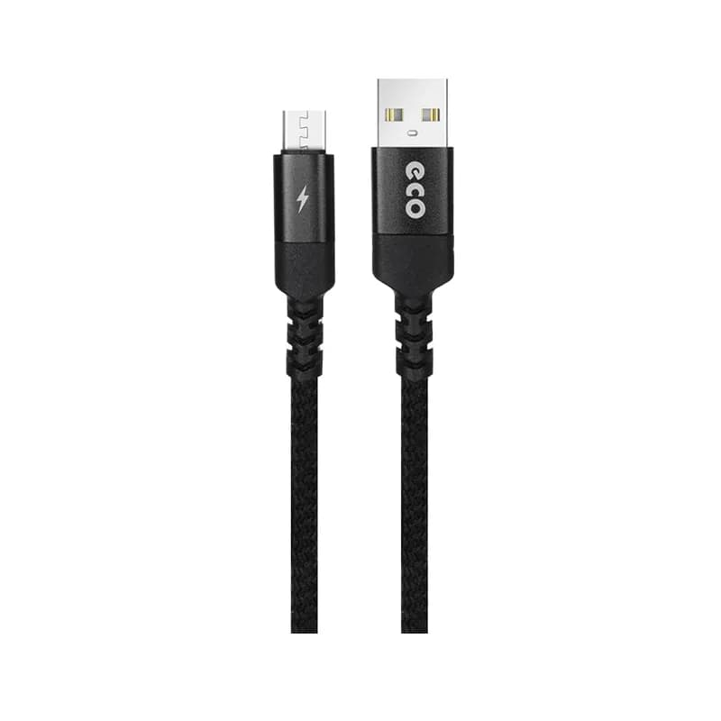 کابل شارژ USB به میکرو 3A فست اکو A-80 طول 1 متر