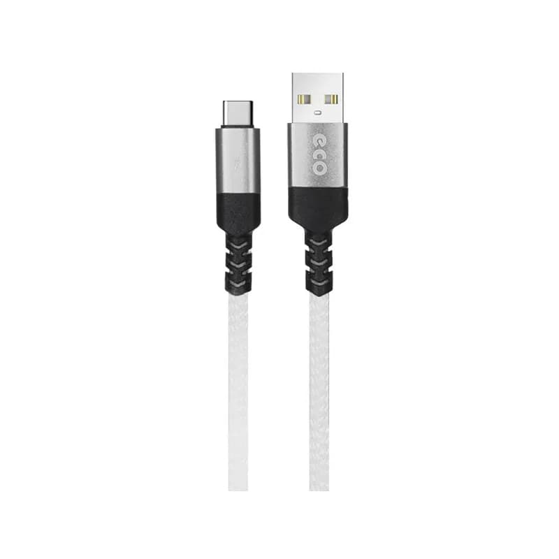 کابل شارژ USB به تایپ سی 3A فست اکو A-80 طول 1 متر