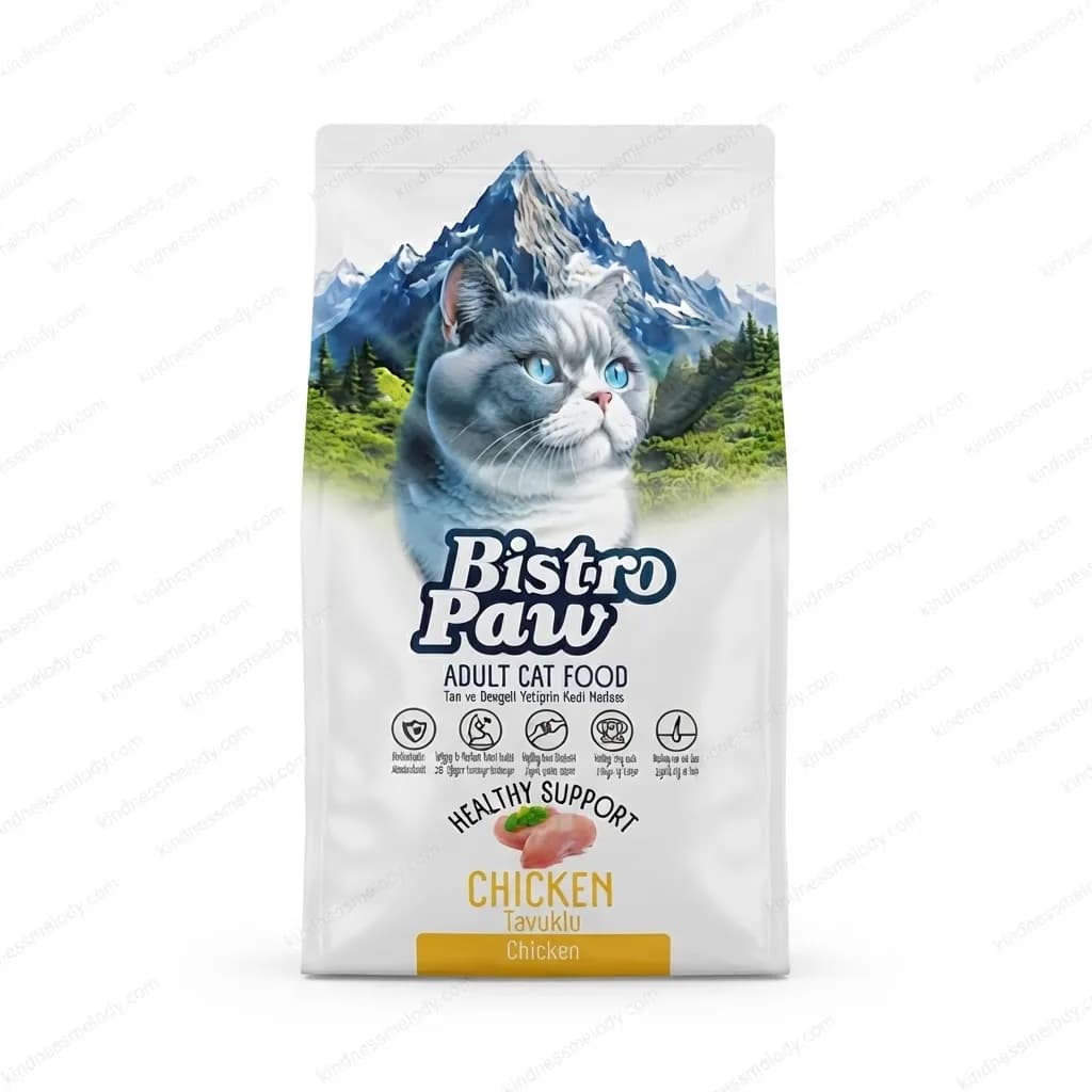 غذای خشک گربه بیسترو پاو طعم مرغ Bistro Paw Chicken Dry Cat Food فله ای