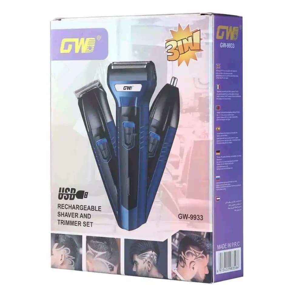 ماشین اصلاح سه کاره جی دبلیو GW-9933 — تصویر ۲