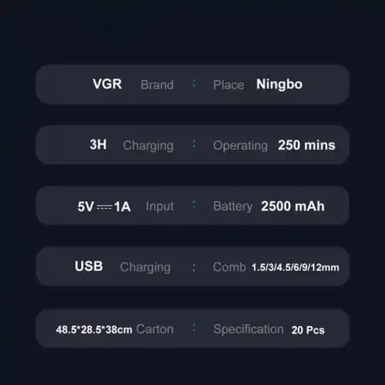 ماشین اصلاح وی جی آر V-003 — تصویر ۲